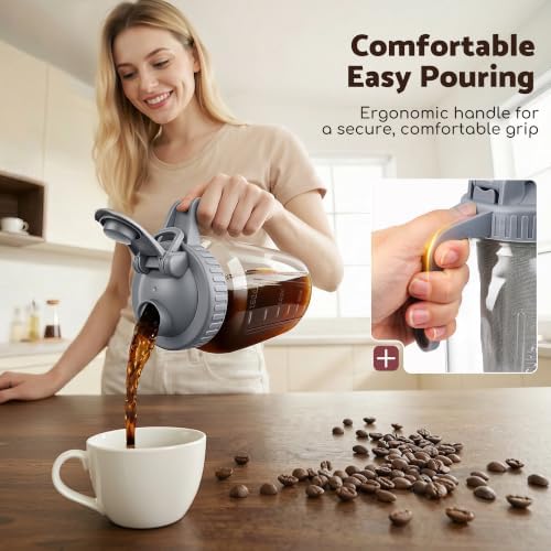 JunVpic Cold Brew Coffee Maker, 64 oz Glass Mason Pitcher
