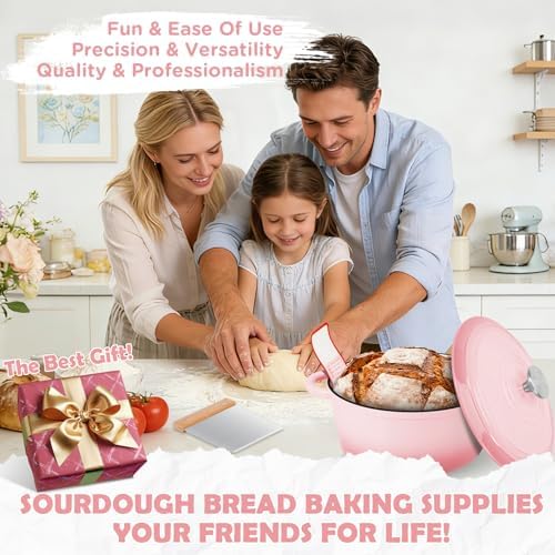 Enameled Cast Iron Dutch Oven Pot with Lid, 5QT Dutch Oven for Bread Baking