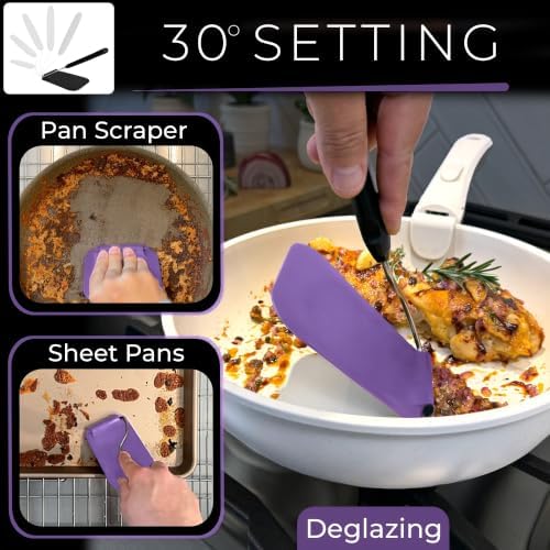 Adjustable Angle Spatula PPSU Material – Flexible Cooking Egg Flipper & Fish Spatula for Pancakes & Indoor Griddles – Swappable Heat-Resistant Thin Heads Spatula - Non-Stick Cookware Safe