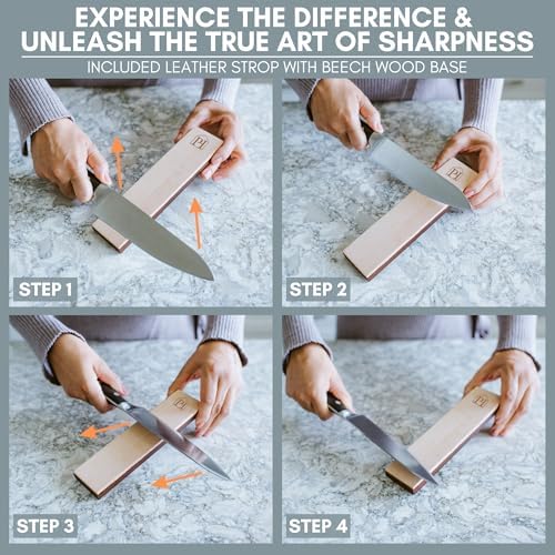 Rolling Knife Sharpener, Kitchen Knife Sharpener with Adjustable Angle
