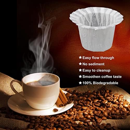 Irmidi 300 Count Disposable Kcup Filters with 2 Pack Reusable Coffee Pods for Keurig 2.0 and 1.0 Coffee Makers