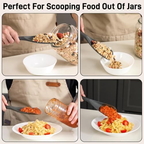 3 PACK Silicone Cooking Spatula & Spoon for Nonstick Cookware, BPA-Free
