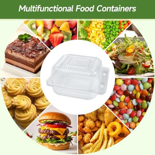Dealusy 100 Pack Extra Heavy Duty Clear Slice Cake Carriers