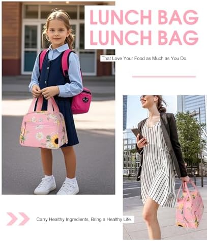 Lunch Bag for Women, Corduroy Large Insulated Lunch Box