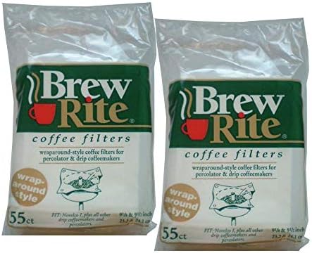 Brew Rite Wrap Around Percolator Coffee Filter 55 Ct (Pack of 2)