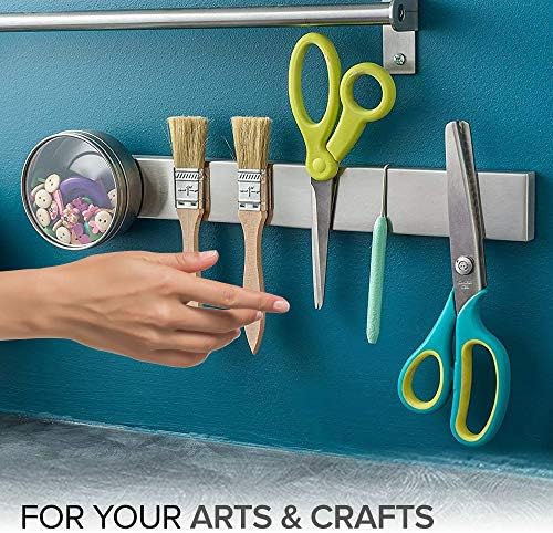 Modern Innovations Magnetic Knife Holder for Wall and Fridge - 12" Knife Magnetic Strip, Magnet Kitchen Knife Holder and Rack, Stainless Steel Magnetic Knife Bar for Kitchen Utensils