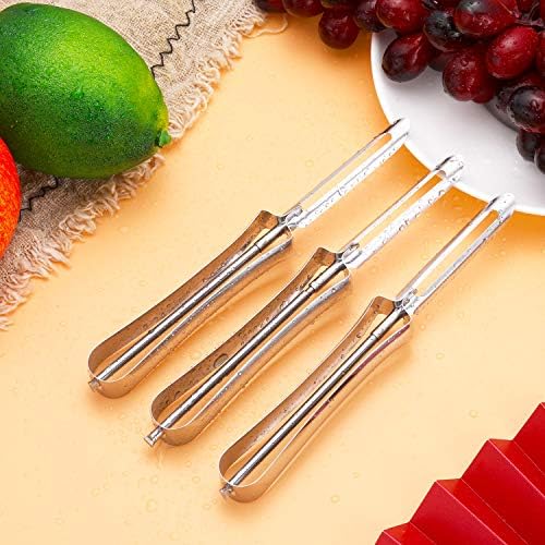 Mudder 5 Pcs Potato Peeler Vegetable Stainless Steel Rotary Peeling Tools