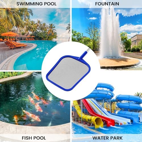 Pool Skimmer Net, 23-60" Adjustable Aluminum Pole for Leaves & Debris