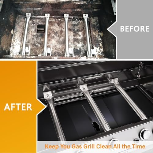 Replacement Grease Tray with Catch Pan for Dyna Glo Grill Replacement Parts, 24-30" Universal Drip Pan for 4 5 Burner Gas Grill Nexgrill Replacement Parts, Grill Tray for Kenmore BHG Expert (Black)