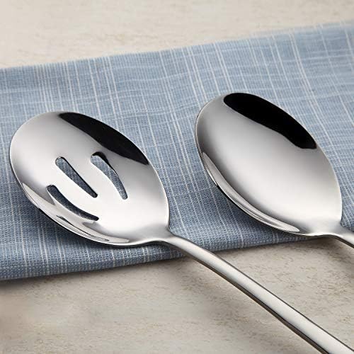 AOOSY 2 Pcs Stainless Steel Serving Utensil Set, Long Handle Serving Spoons