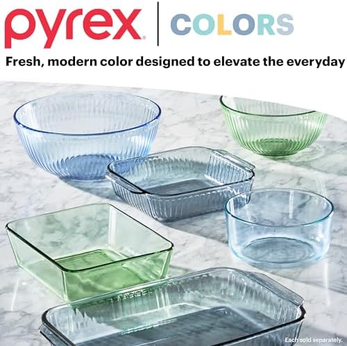 Pyrex Colors Tinted (6-PC SMALL) Small Round Food Storage Container Set, Snug Fit Non-Toxic Plastic BPA-Free Lids, Freezer Dishwasher Microwave Safe, 2 Cup (x3)