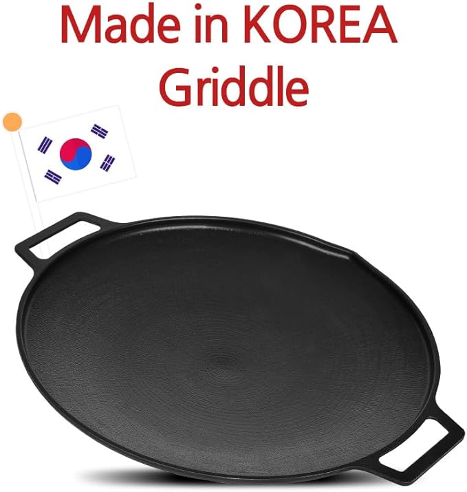 Korean BBQ C IH Griddle Grill Pan, Nonstick Coating, All Stove(Gas, Electric & Induction), Indoor Outdoor Griddle (16 IN)