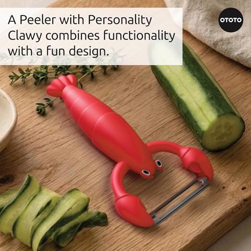 OTOTO Clawy Lobster Vegetable Peeler – Funny Potato Peeler, Ergonomic Veggie Peeler, Sharp Stainless Steel Blade, Peelers for Kitchen, Cute Kitchen Gadgets