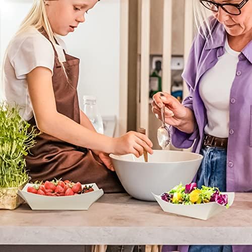 100 Pack 2lb Kraft Paper Food Trays, Waterproof Heavy-Duty Paper Food Boats Disposable Serving Baskets Trays for Fries Sandwiches Burgers Hot Dogs Taco BBQ Popcorn Picnic Wedding Party (White)