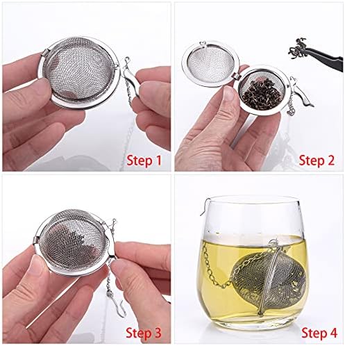 12 Pack Stainless Steel Tea Balls for Loose Tea, Mesh Ball Infuser