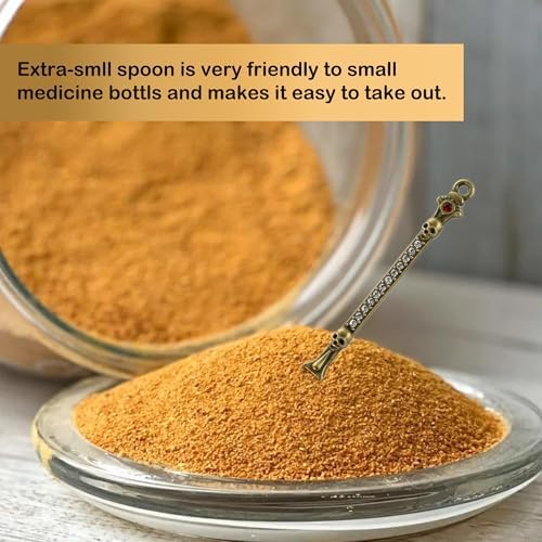 6-Pack Mini Spoons Metal Tiny Shovels 3-Inch Small Medicine Spoon