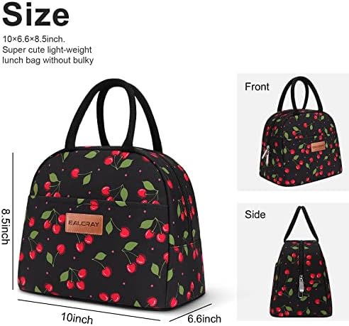 BALORAY Lunch Bag for Women Men Adult Lunch Box (Cherry), M