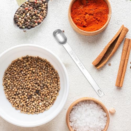 2PCS 1/2 Teaspoon Stainless Steel Single Measuring Spoon 2.5 ml Teaspoon Rectangular Individual Measuring Spoons (1/2Tsp | 2.5 ML | 2.5 cc | 1/2 Tablespoon)