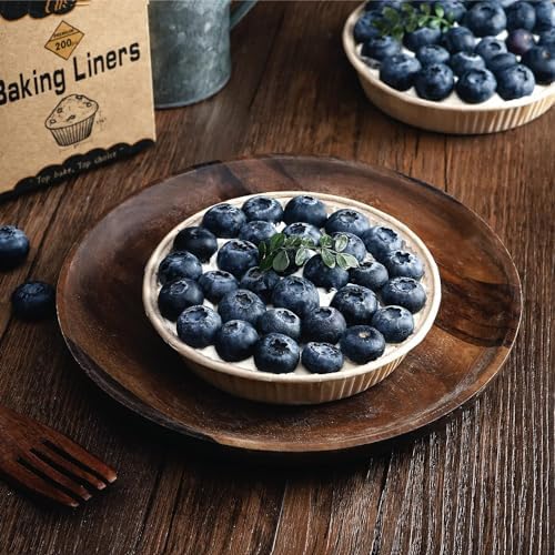 Bake Choice 200pcs Paper Mini Tart Pans, 4 Inch Mini Pie Tins, Disposable