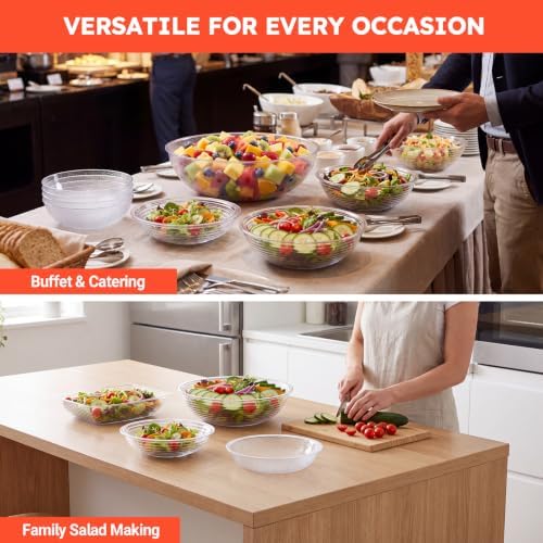 Commercial Polycarbonate Serving Bowl, 18 oz, 4 Pack, Dishwasher Safe