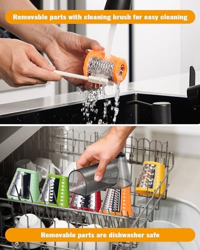 Electric Cheese Grater Salad Shooter,5-In-1 Electric Slicer For Home Kitchen,One-Touch Easy Control,With Safety Push Bar Cheese Grater Electric For Zucchini,Cheese,Vegetables And Smoothie