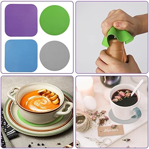 LUTER 4pcs Jar Opener Gripper Pad for Seniors with Weak Hands, Rubber