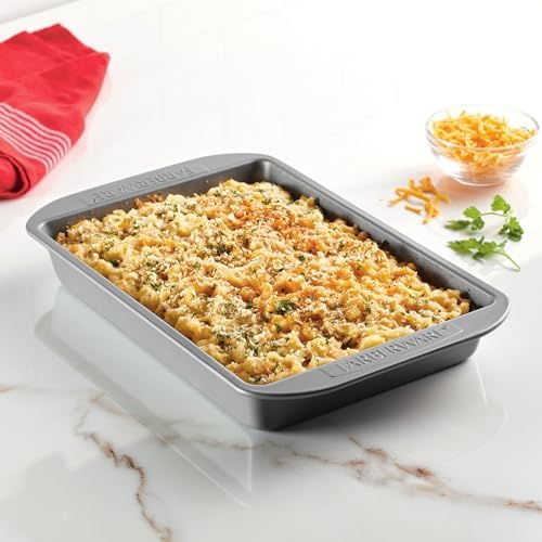Farberware Nonstick Bakeware Baking Pan/Nonstick Cake Pan,Rectangle - 9 Inch x 13 Inch,Gray,(Pack of 6)