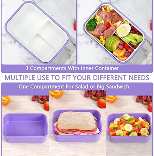 LOVINA Bento Lunch Box for Adults Kids - 1100ML/Built-in Utensil, BPA-Free