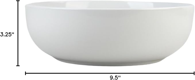 10 Strawberry Street Coupe Stoneware 9.5"/70oz Serving Bowl, White