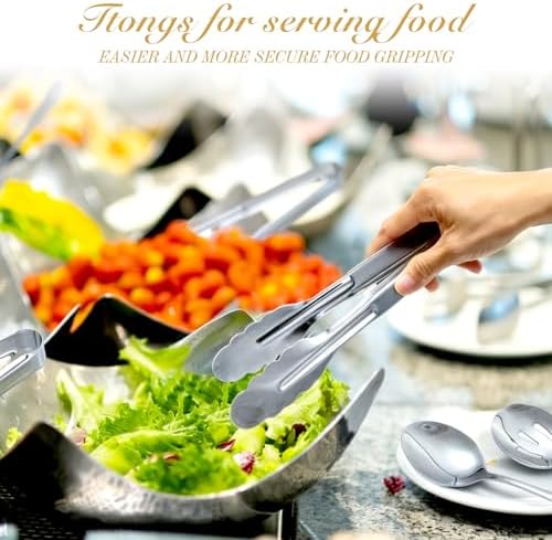 Mwellewm 17 Silver Serving Utensils,Stainless Steel Heavy Duty Serving Set