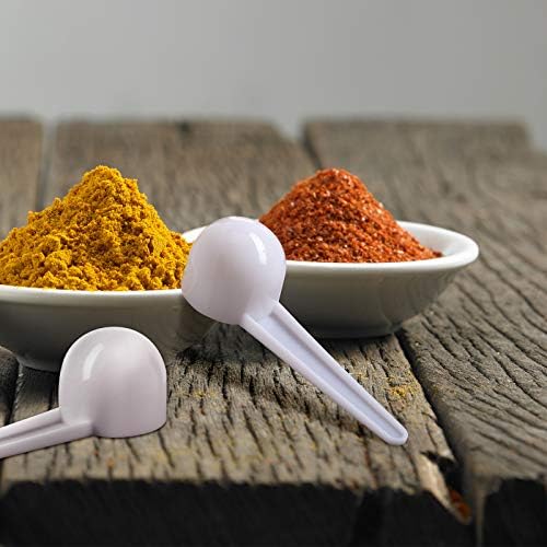 Patelai 30 Pack 15ml/15cc Plastic Tablespoon White Measuring Spoons Long Handle Tablespoon for Coffee, Pet Food, Grains, Protein, Spices and Other Dry Goods