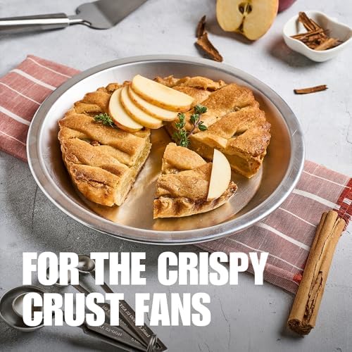 Norjac 9 Inch Pie Pan, 6 Pack, 1.25 Inch Deep, Round Aluminum Baking Pans for Oven, Rust-Free, Durable, Made in Canada