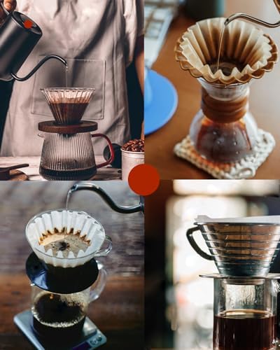 2-5 Cup Coffee Filters,100 Count Disposable Basket Coffee Filter Paper, Compatible with Kalita Wave Pour Over Coffee Dripper 185 Series, For 2-5 People (Pack of 2)