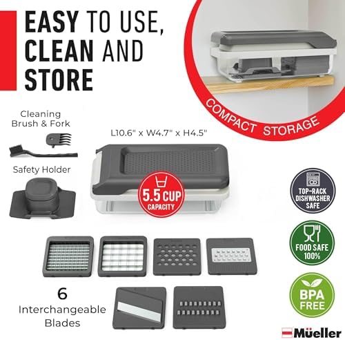 Mueller Vegetable Chopper Mandoline Slicer, Food Veggie Chopper