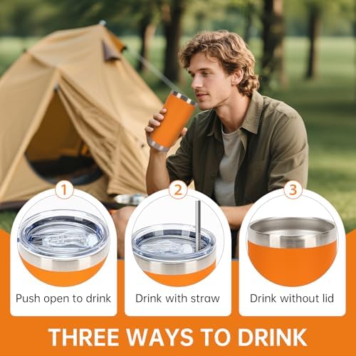 IEOVIEE 32 Pack 20oz Stainless Steel Insulated Bulk Tumblers with Lid&Straw