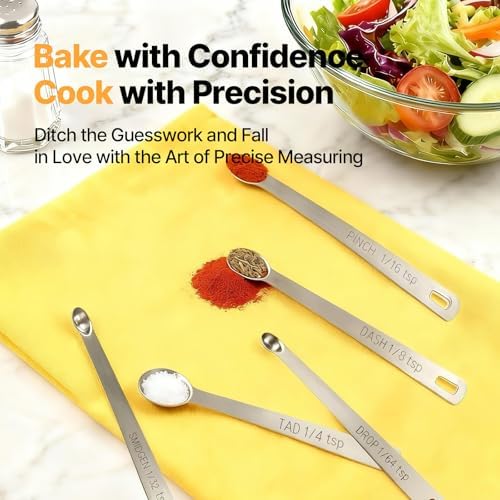 18/8(304) Mini Measuring Spoon Set, Small Teaspoon for Tiny Measurement