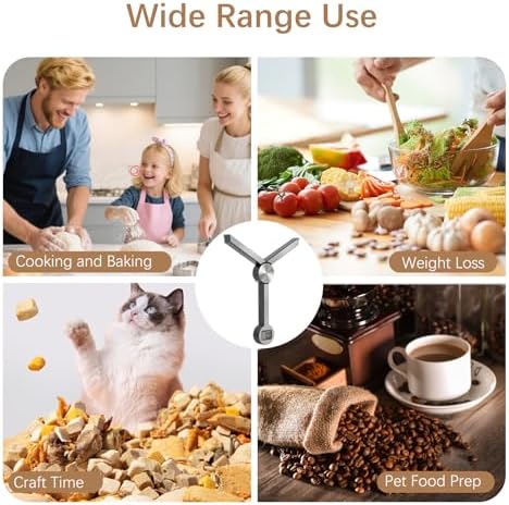 Folding Food Scale, Digital Kitchen Scale, Portable Food Scale Travel Scale for Food, Collapsible Mini Pocket Scale Grams and Ounces, Ideal for Diet Calorie Control Compact Kitchen (Silver/Black)