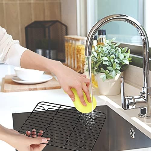 P&P CHEF 9.7" x 7.3" Cooling Baking Wire Racks Pack of 2, Black