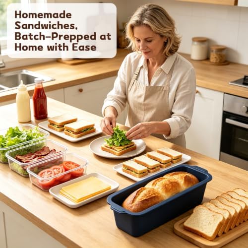 Silicone Long Bread Loaf Pan: 12x4.2x4.5 Inch Homemade Sandwich Baking Mold
