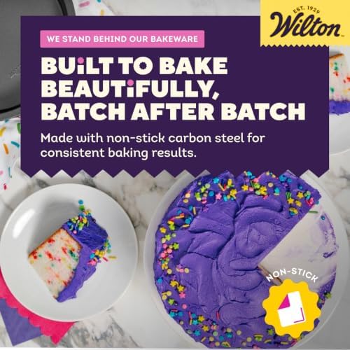 Wilton Silver Non-Stick Round Cake Pan, Made Without PFAS, 8 in.