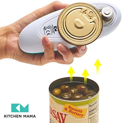 Kitchen Mama Auto Electric Can Opener, Battery Operated, Teal