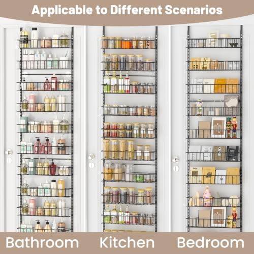 ElegantArray 9-Tier Pantry Door Organizer, Black