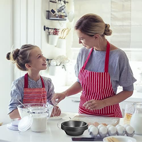 8 Pcs 4 Inch Steel Mini Pie Pans Tins, Black