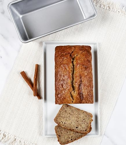 USA Pan Bare Bakeware Traditional Aluminized Steel Uncoated Small Loaf Pan, Made without nonstick coating, 1 Lb