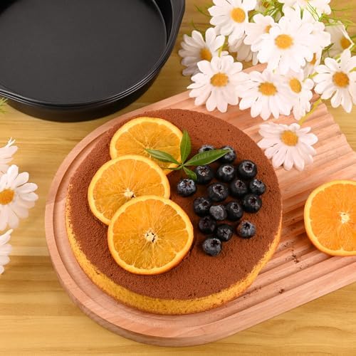 HUAKENER 3 Pcs 8 Inch Round Cake Pans with 100 Pieces Parchment Paper
