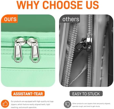 NOL Small Lunch Bag Mini Lunch Box Insulated Lunch Bag for Men/Women Leakproof Cooler Tote Bag Lightweight Nylon Waterproof Lunch Box For Work,Mint green