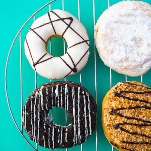 uxcell Round Cooking Rack 3.9 Inch Dia Stainless Steel Wire Cooling Steamer Rack for Baking Canning Cooking Roasting Cooling Grilling Drying, Silver