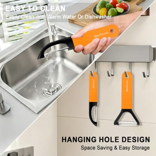 Peelers for Kitchen, Swivel Vegetable Peeler and Y-Shaped Potato Peeler