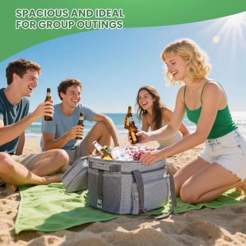 MIYCOO Cooler Bag with Expandable Double Deck, 60 Can Leakproof Cooler
