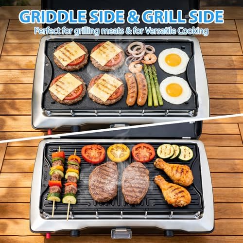 Utheer Ceramic Reversible Griddle for Coleman Cascade & Triton, 17.4 x 8.5